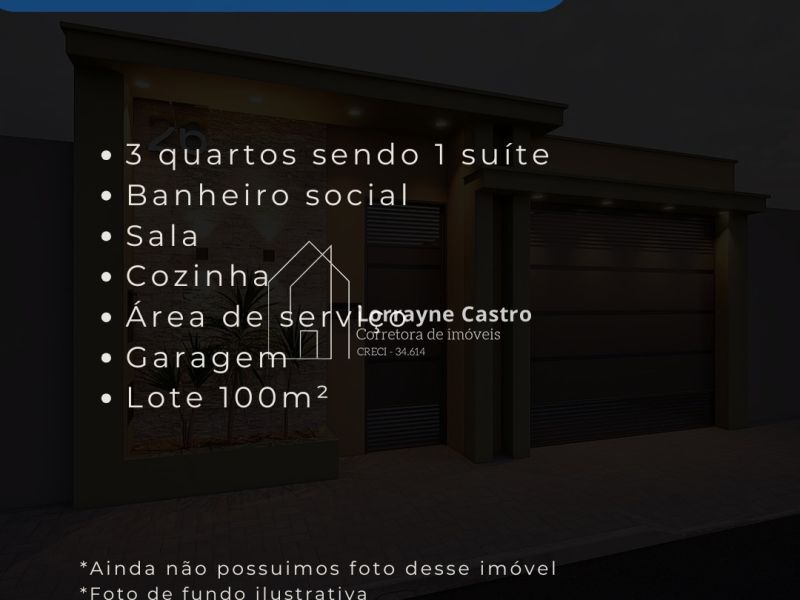 CIDADE INDUSTRIAL | CASA 3/4 SENDO 1 SUÍTE | PORCELANATO | R$ 280 MIL