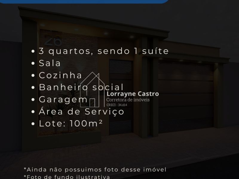FLOR DO CERRADO | 3/4 COM SUÍTE | LOTE 150M² | R$ 390 MIL